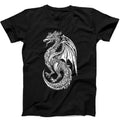 Dragon Celtic Emblem Viking Warriors Cult Movie Music Funny Gift Tee Black T Shirt 416