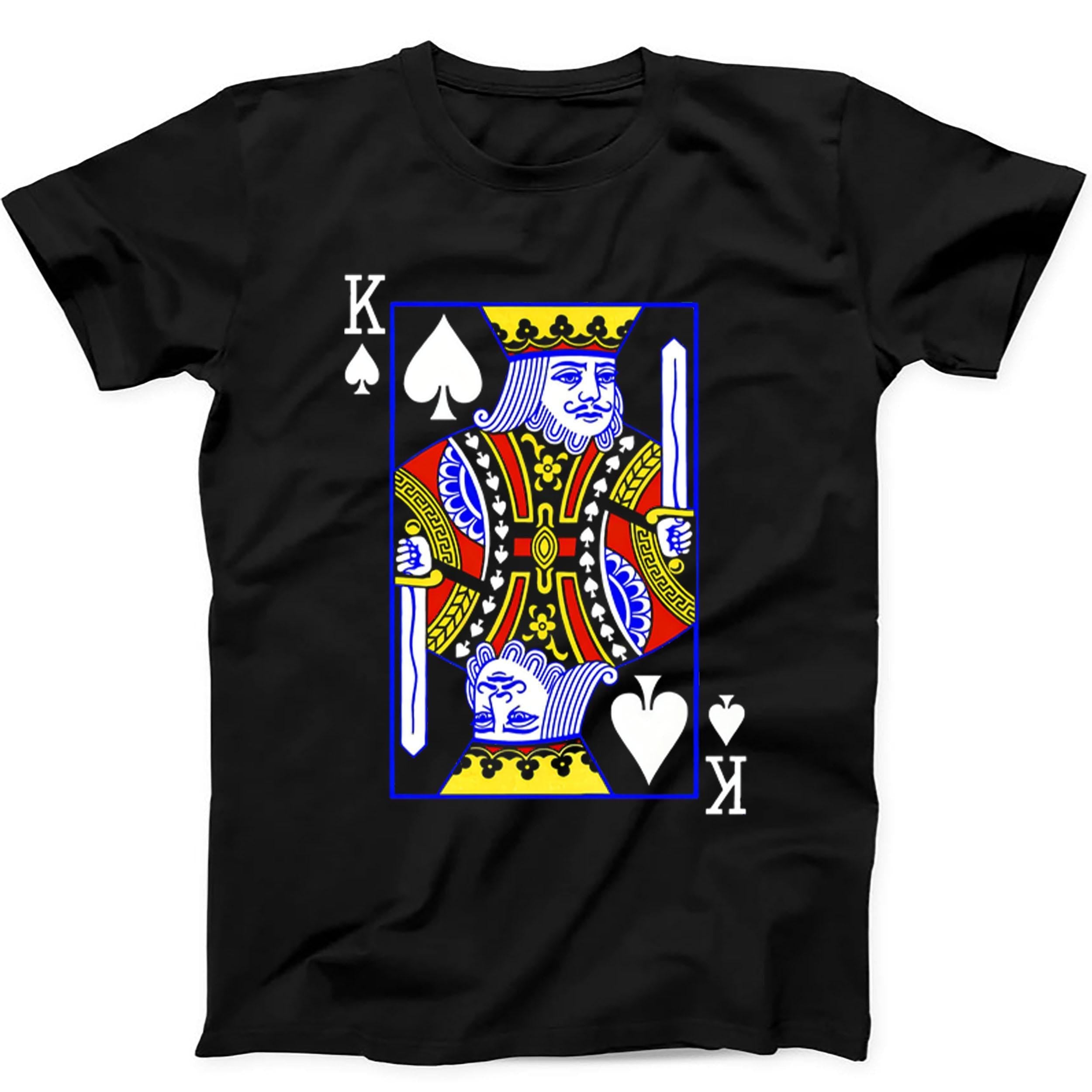 King Playing Card Logo Vintage Ideal Gift Cool Retro Gift Black T Shirt 575