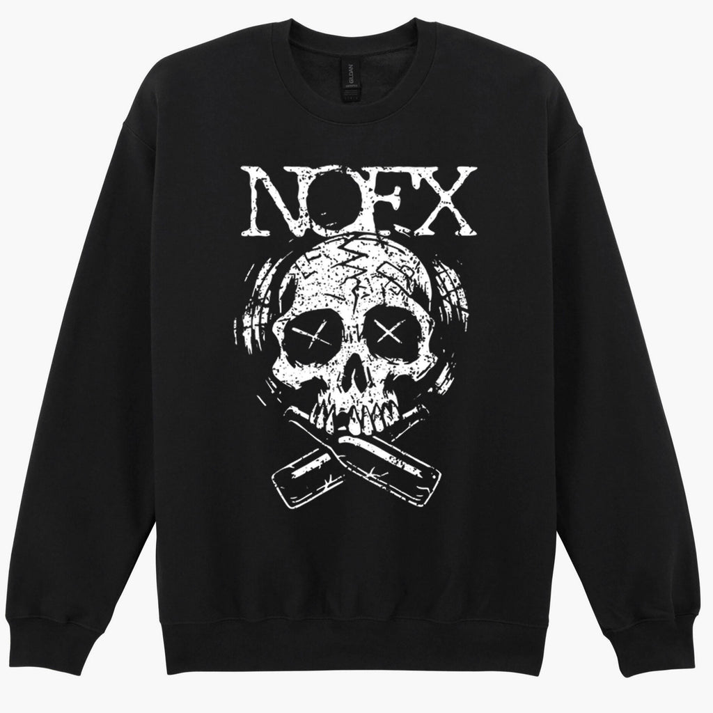 NOFX Skull Beer Band Never Trust A Hippie Music Gift Sweatshirt Hoodie 200