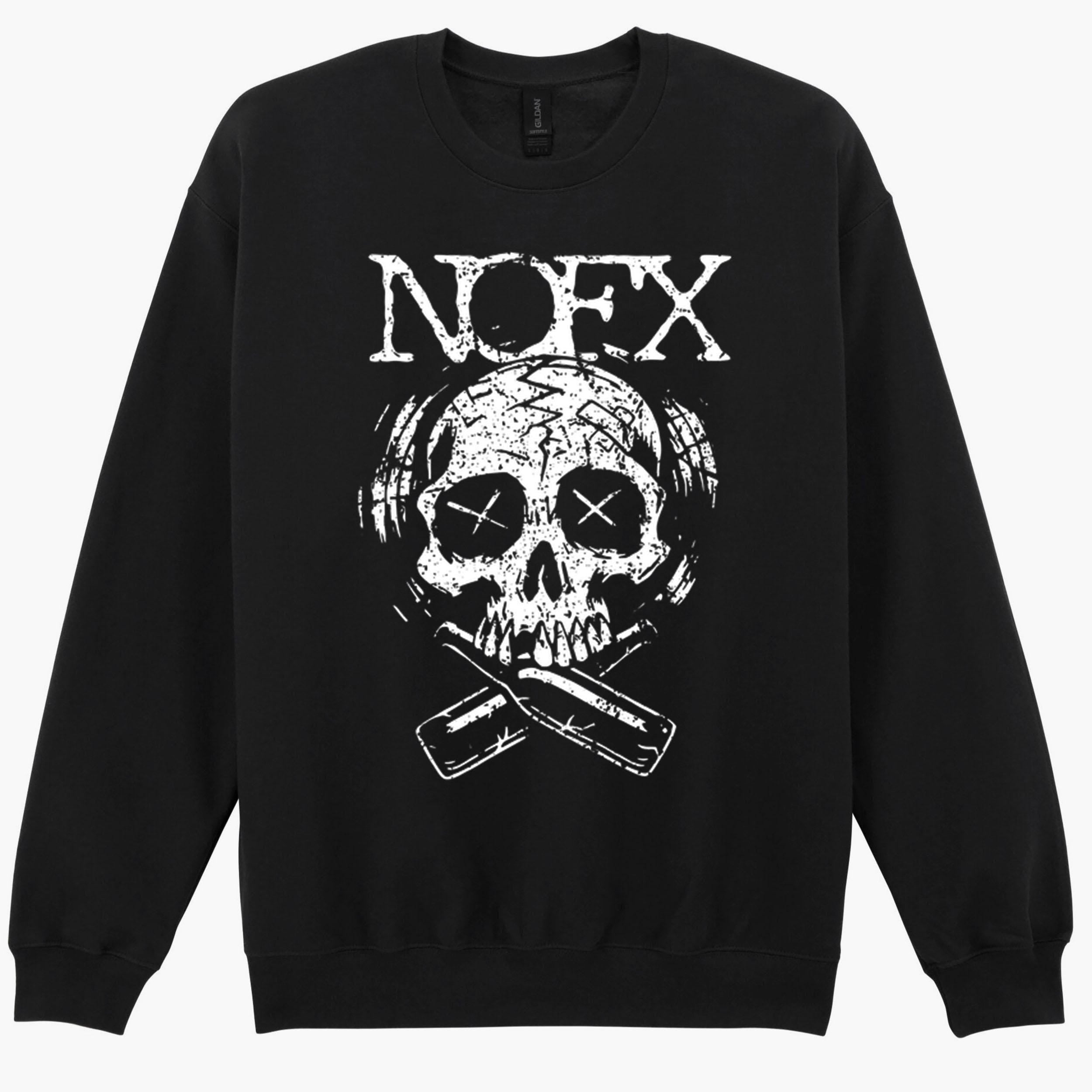 NOFX Skull Beer Band Never Trust A Hippie Music Gift Sweatshirt Hoodie 200