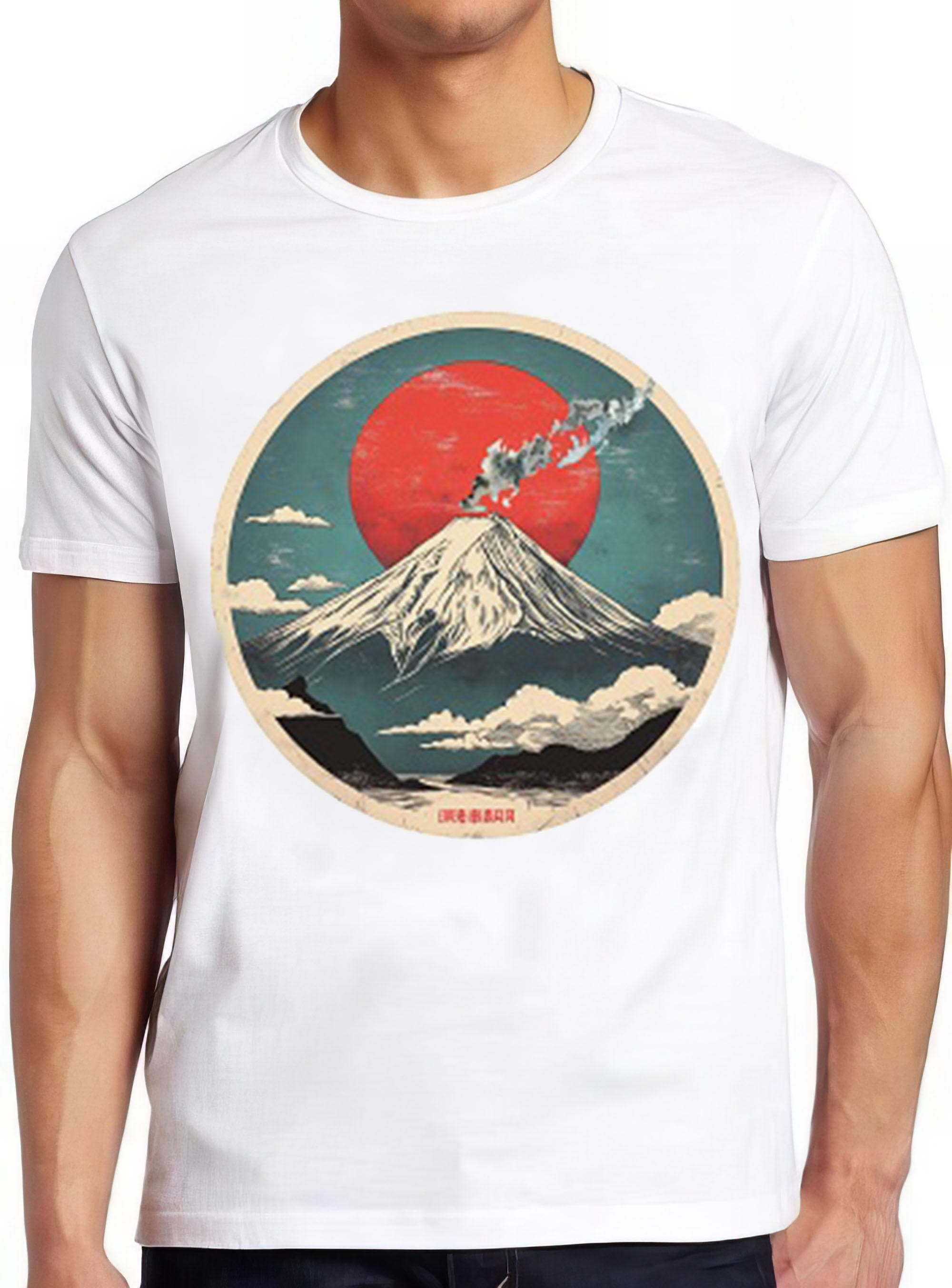 Fuji T Shirt  Fuji-san Mount Japan Iconic Volcano Tokyo Cool Gift Tee 2323