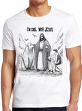 I'm Cool With Jesus Christian Faith Polar Bear Penguin Walrus Bible Verse Theme Unique Weird Humorous Hilarious Funny Gift Tee T Shirt 2505