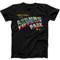 Greetings From Asbury Park N.J. 70s Rock Retro Music Gift Tee Black T Shirt 482