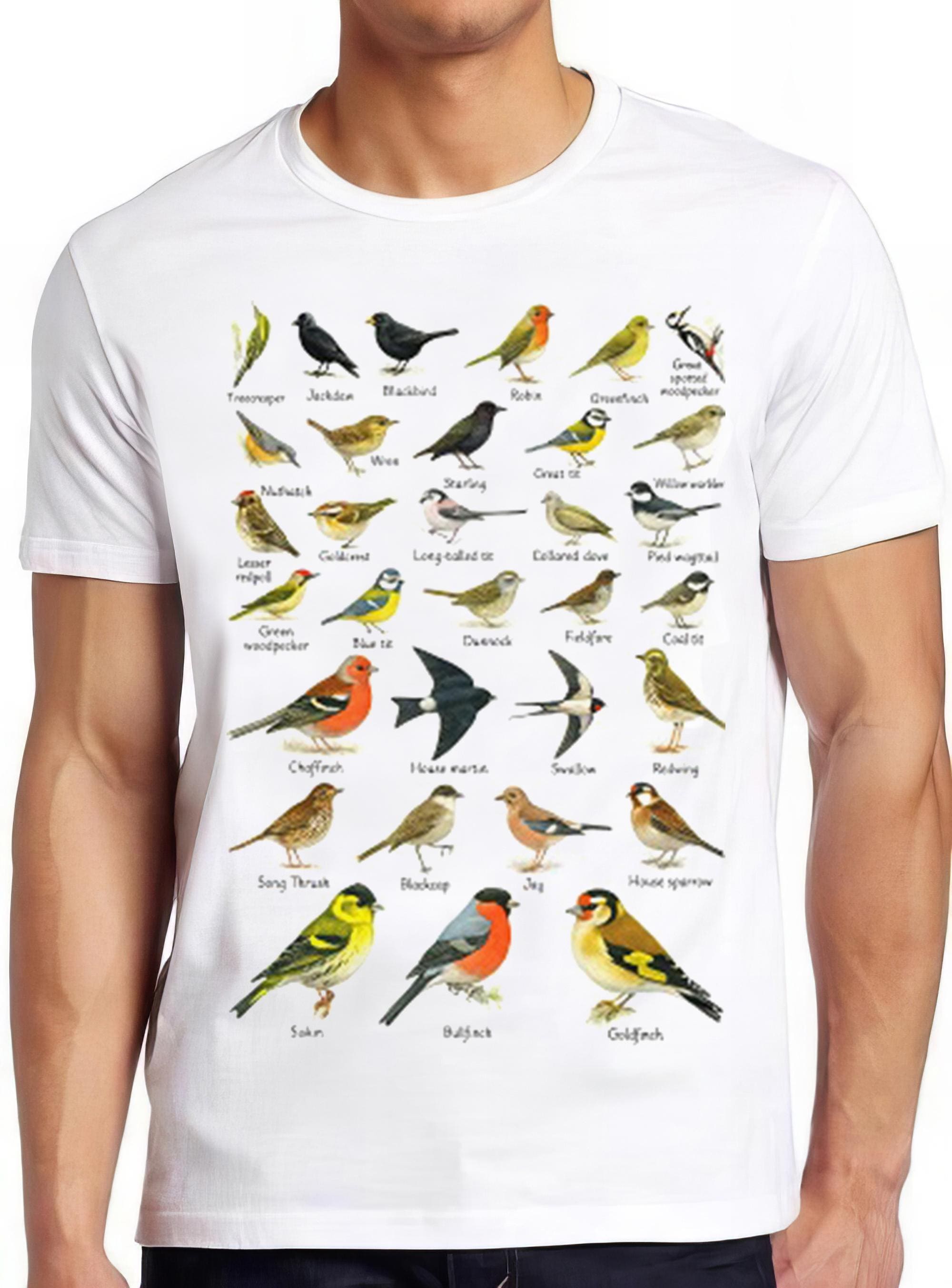British Garden Birds Art Drawing Gamer Cult Meme Movie Music Gift Tee T Shirt 2639