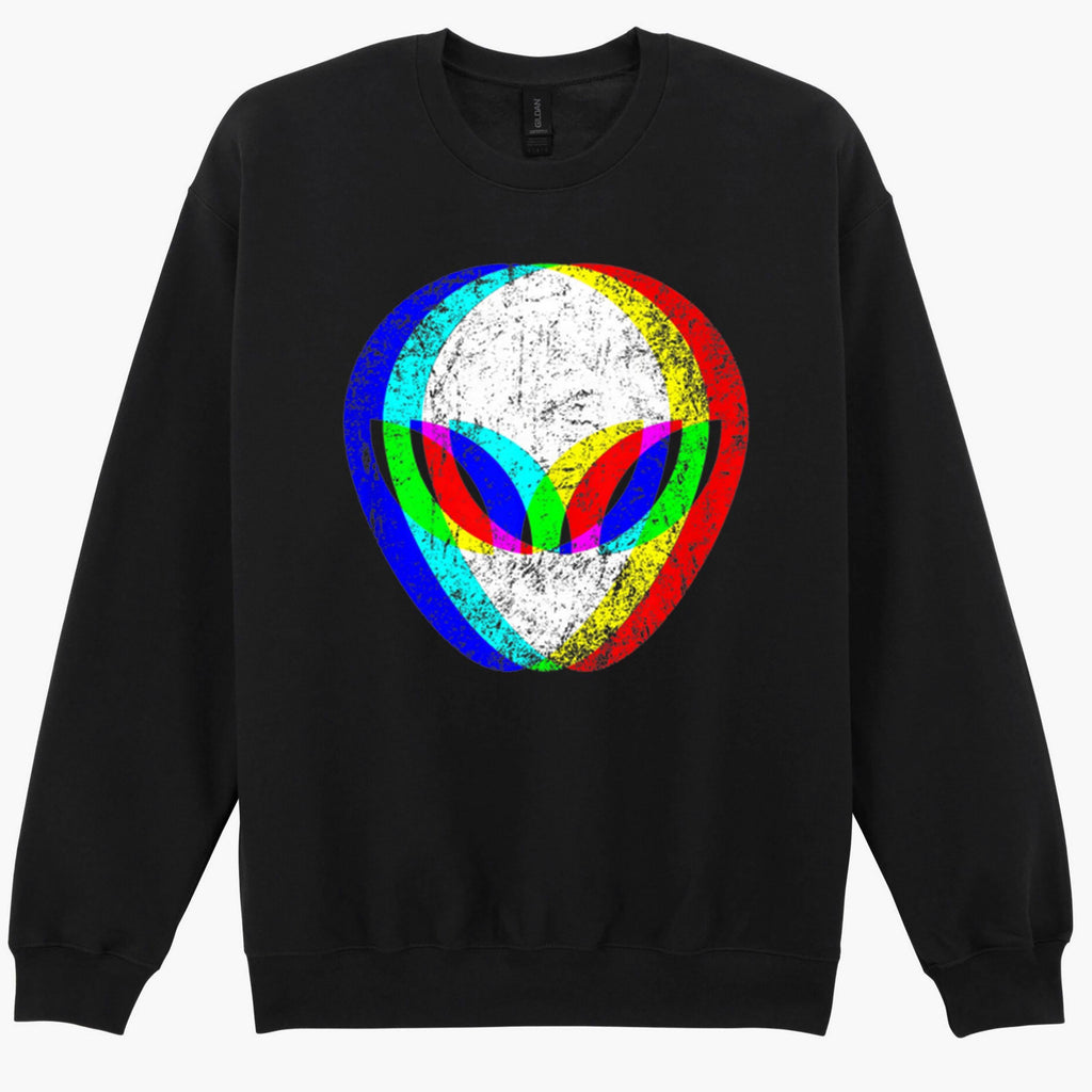 Alien Head Trippy Techno Rave Edm Music Funny Gift Sweatshirt Hoodie 389