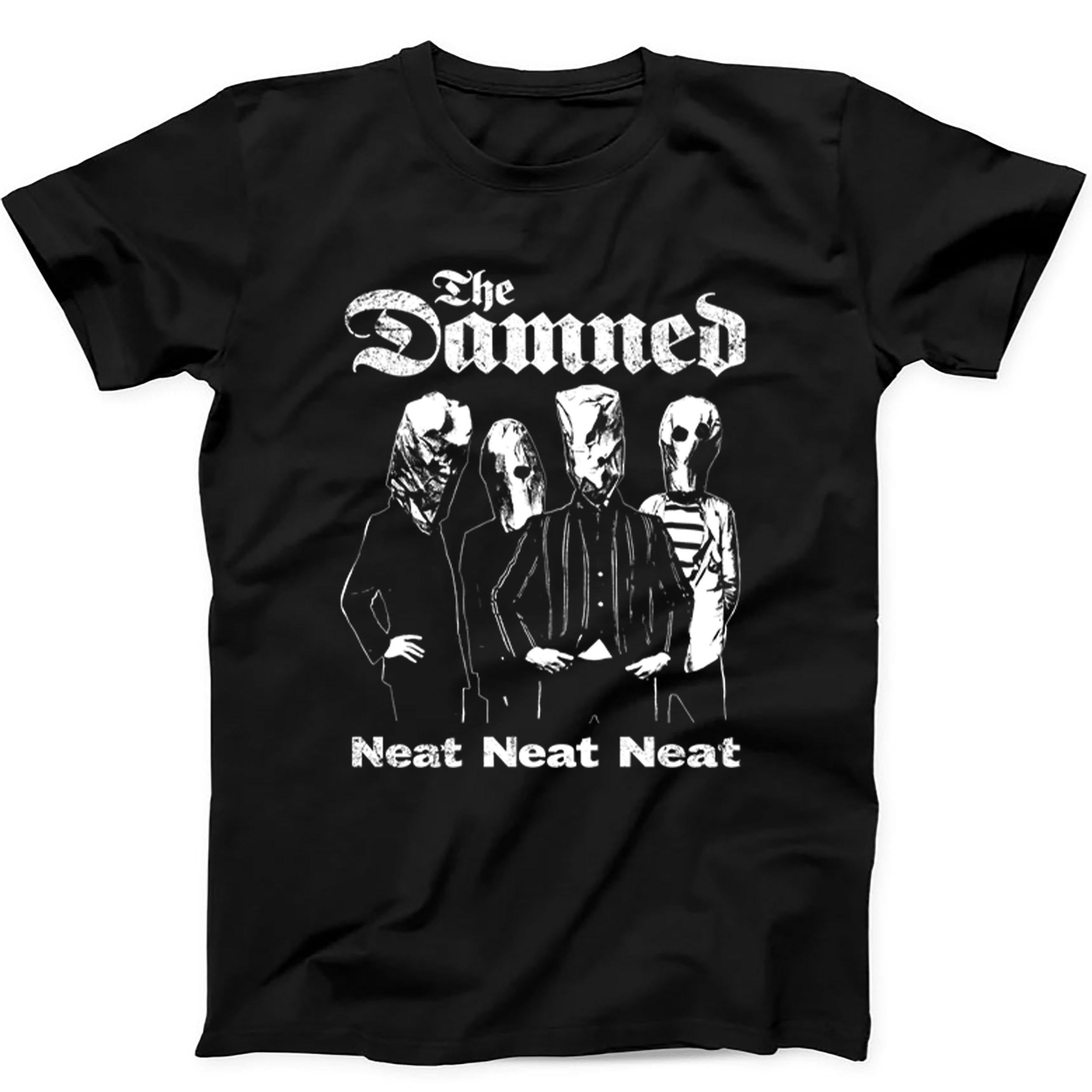 The Damned Neat Neat Neat Punk Rock Music Tee Black T Shirt 610