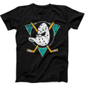 Mighty Ducks NHL Hockey Team Logo Cool Gift Retro Tee Black T Shirt 503