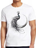Peacock Moon Crescent Sketch Humorous Hilarious Witty Funny Music Gift Tee T Shirt 2235