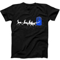 The Doctor Who Christmas Police Phone Box Flying Deer Gift Tee Black T Shirt B286