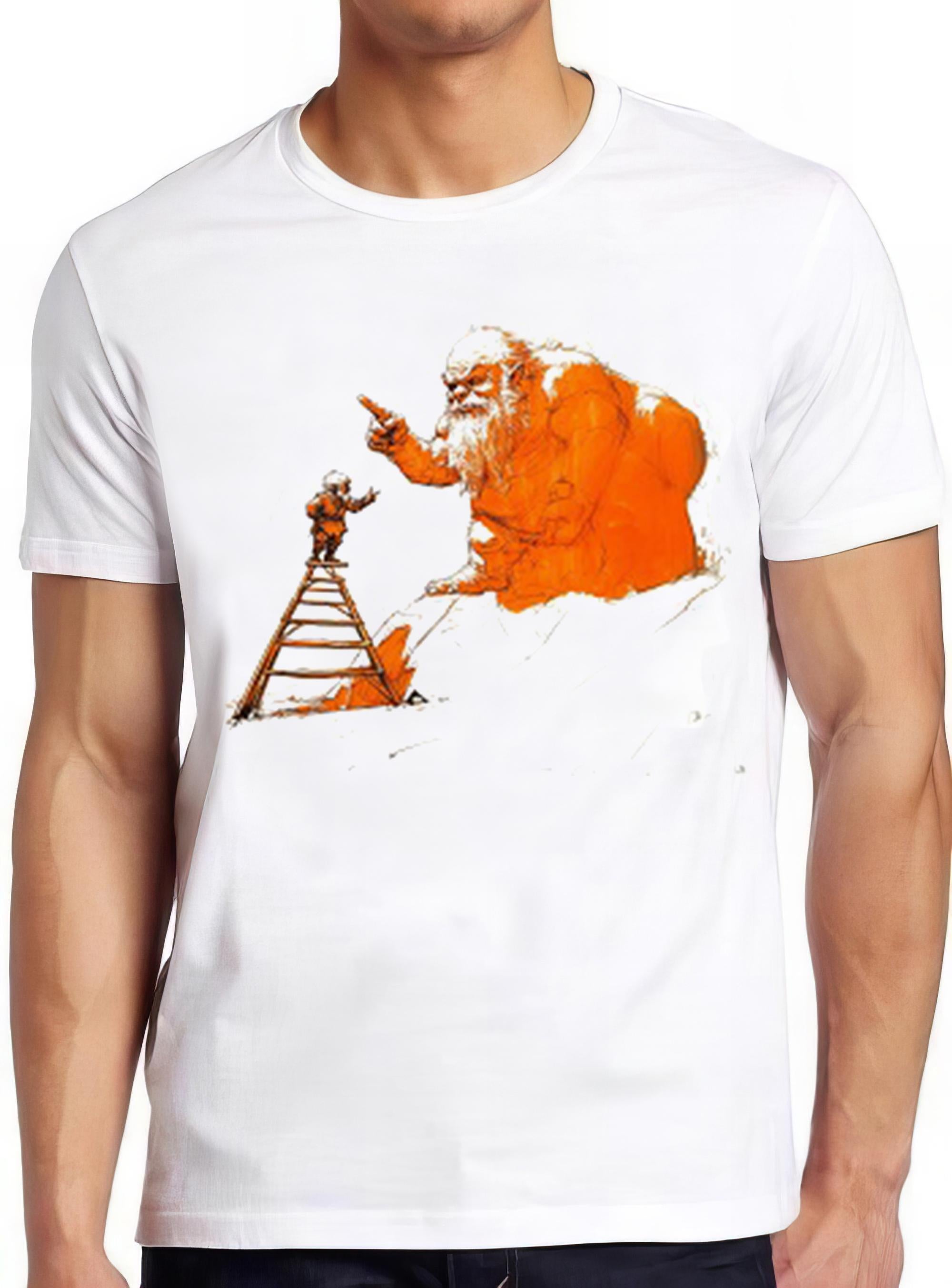 Dwarf On a Ladder And Giant Sketch Humorous Hilarious Witty Funny Music Gift Tee T Shirt 2228