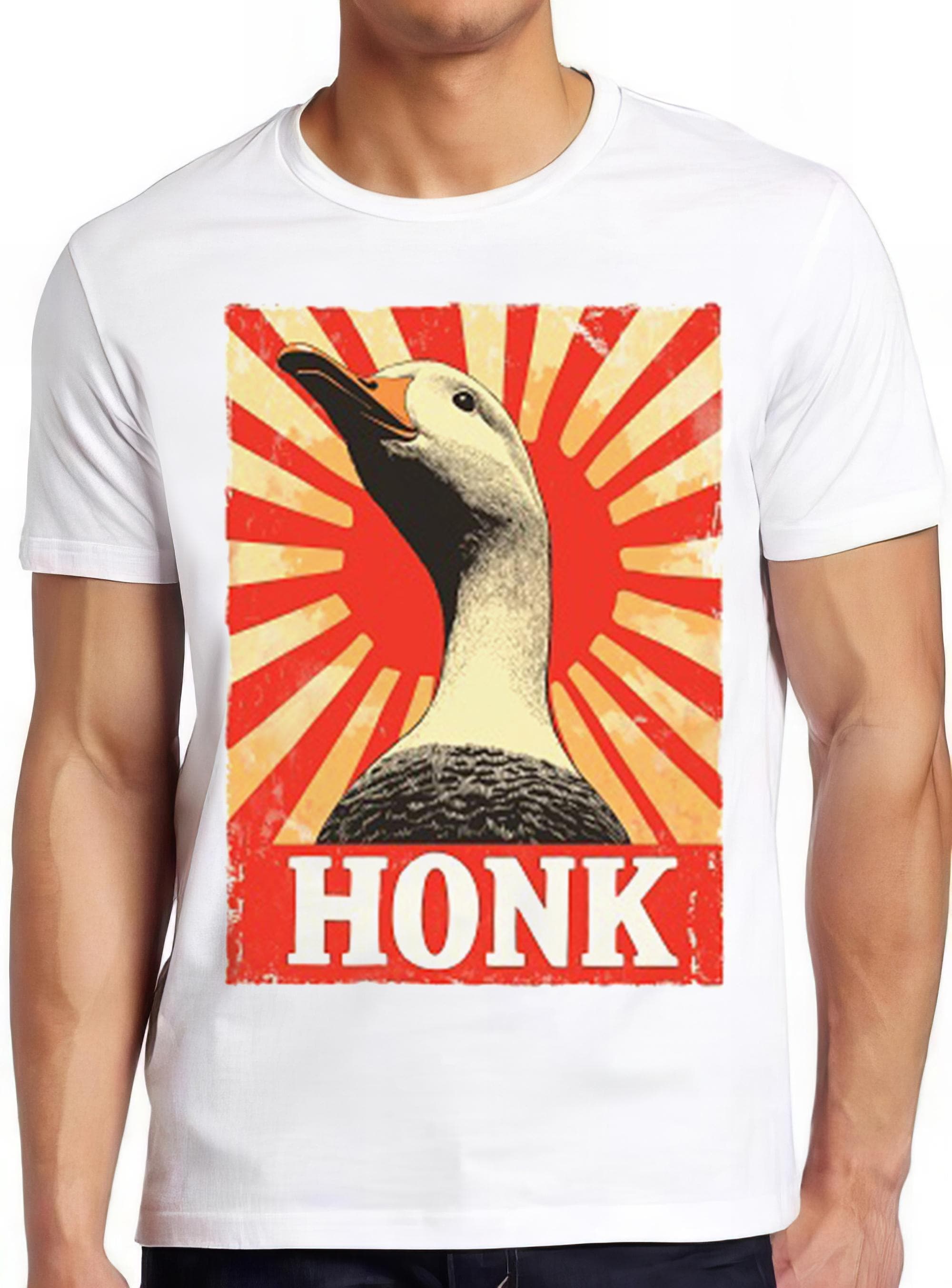 Honk Goose Duck Animal Funny Meme Gift Tee Gamer Cult Movie Music  T Shirt 2273
