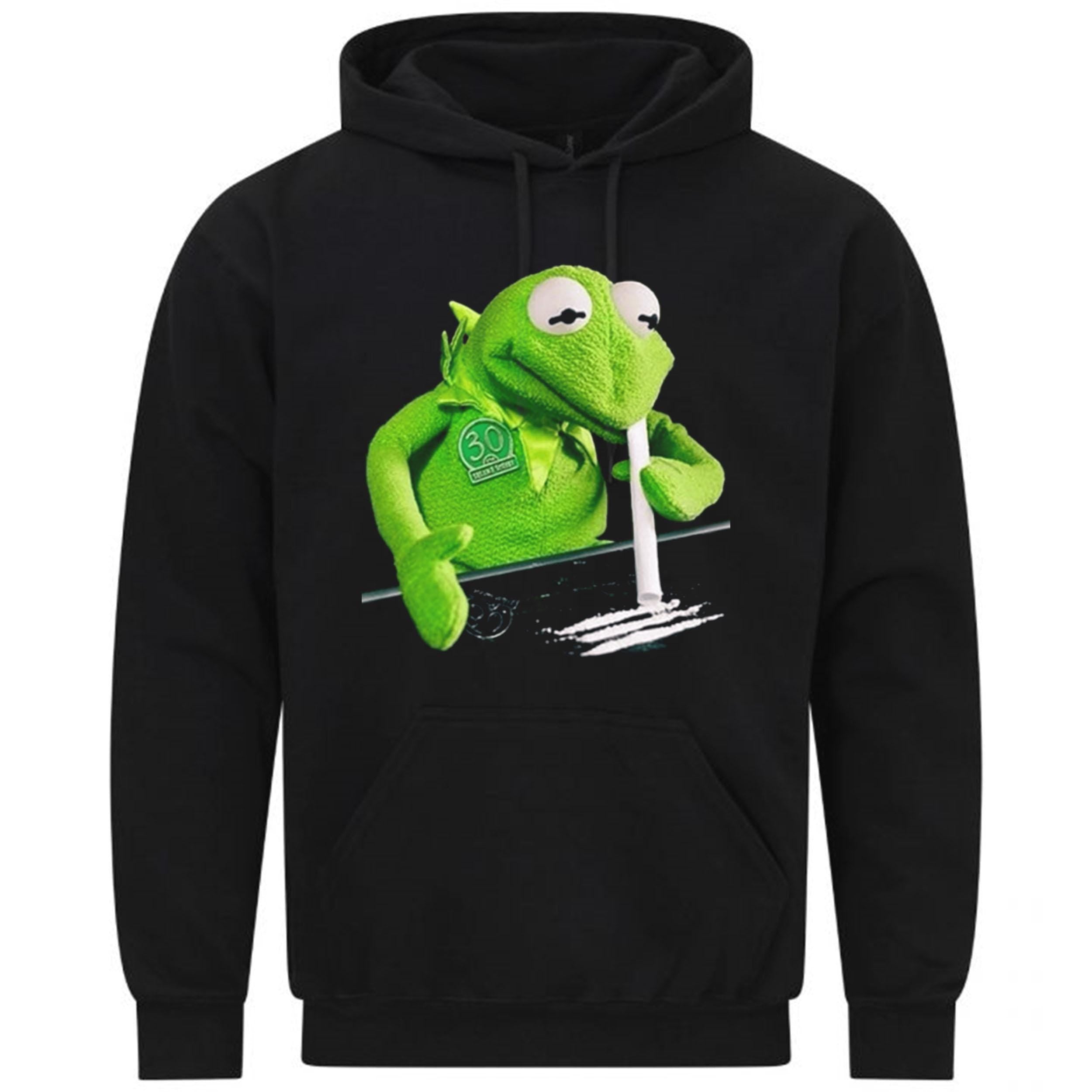Frog Cocaine Muppet Drug Hipster Funny Narcos Funny Gift Sweatshirt Hoodie 287