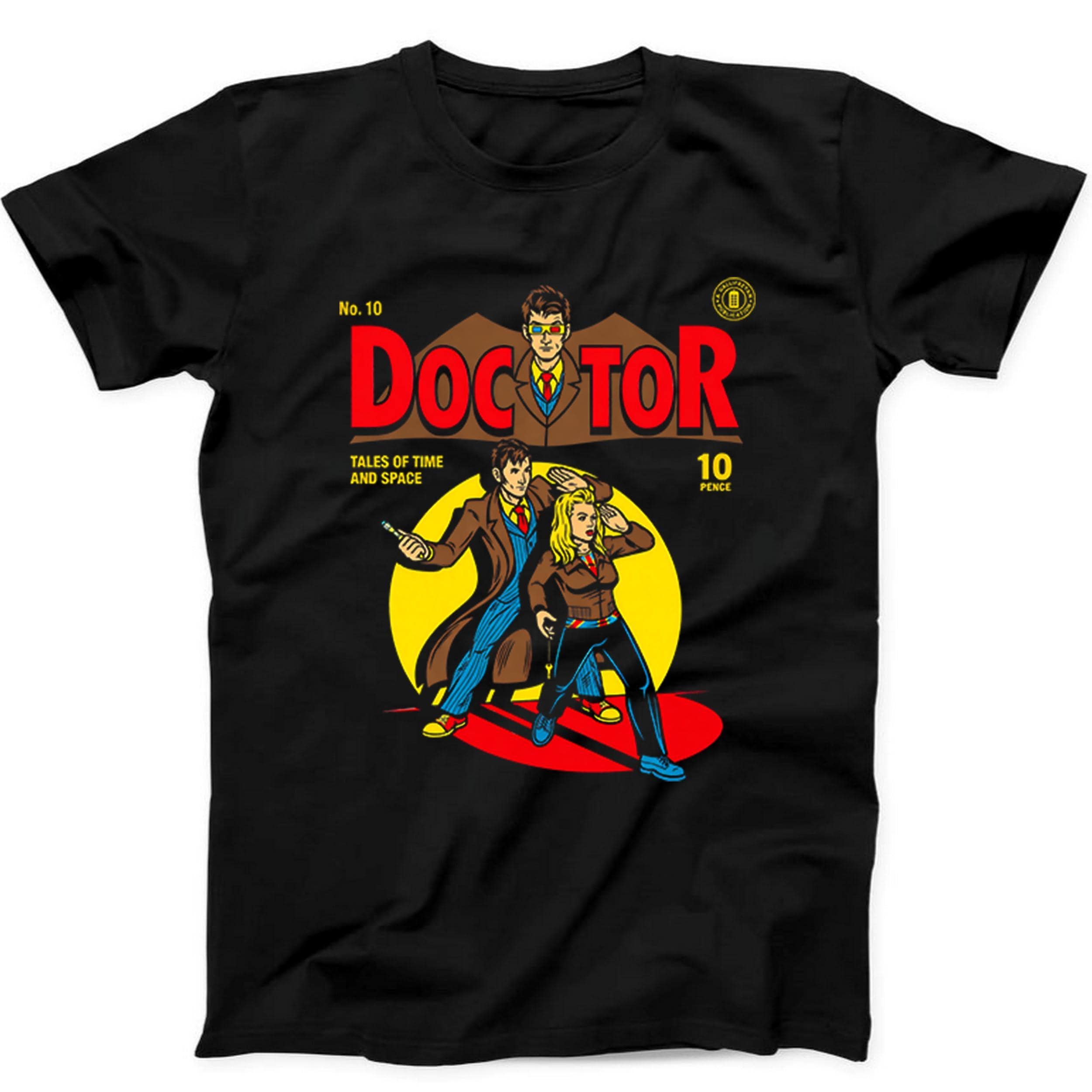 Doctor Who Comic Cartoon Anime Parody Movie Joke Gift Tee Black T Shirt 543