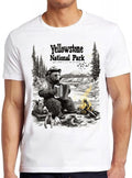 Yellowstone National Park Cute Bear Hiking Camping Weird Humorous Hilarious Witty Funny Music Gift Tee T Shirt 2314