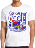 Maneki Neko Lucky Cat Fortune Happiness Wealth Meme Funny Gift Tee T Shirt 2612