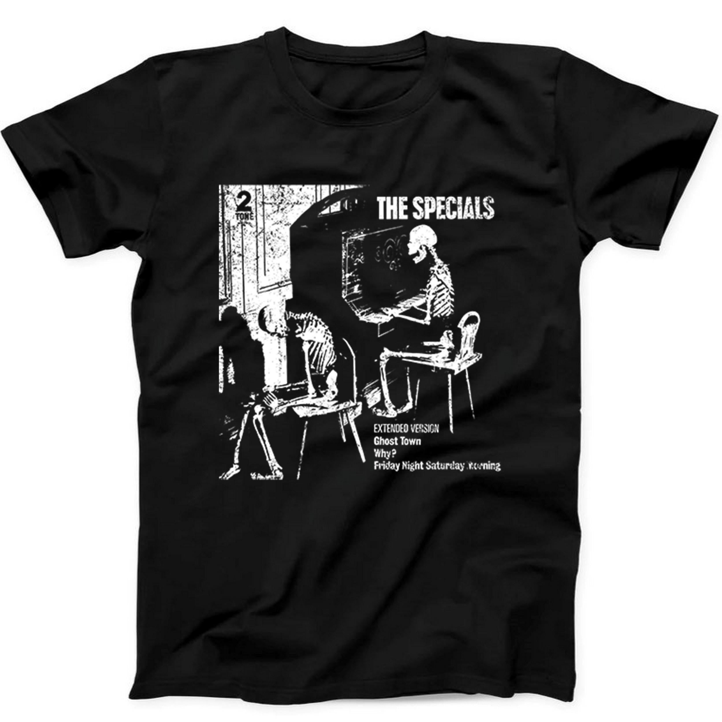 The Specials Ghost Town 2 Tone Ska Music Gift Black Tee T Shirt 523