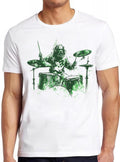 Da Vinci Man Playing Drums Sketch Humorous Hilarious Witty Funny Music Gift Tee T Shirt 2230