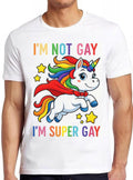 Unicorn Super Gay Pride LGBT LGBTQ Ally Rainbow Flag Meme Gift Funny Tee Style Unisex Gamer Cult Movie Music T Shirt 2615
