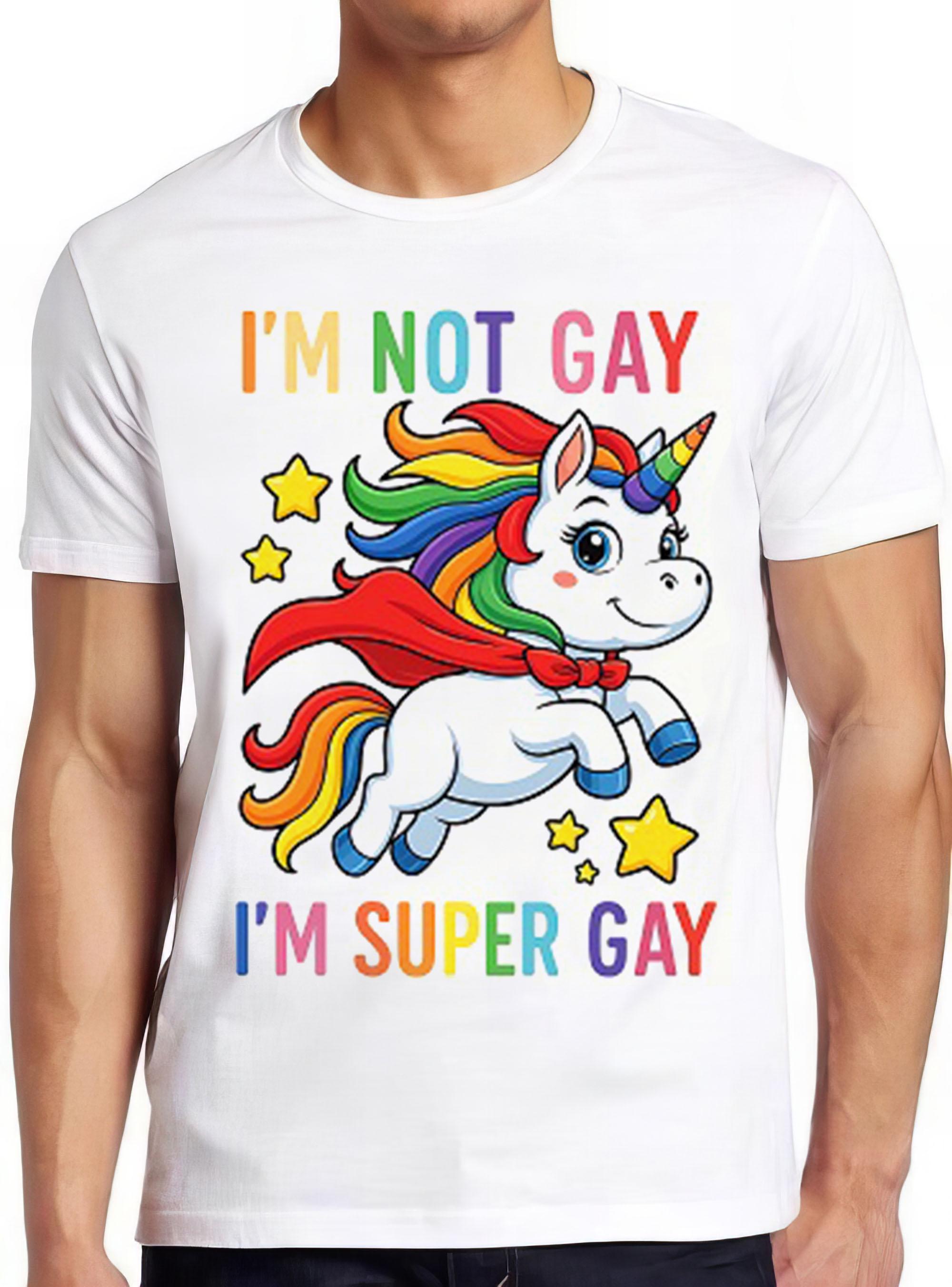 Unicorn Super Gay Pride LGBT LGBTQ Ally Rainbow Flag Meme Gift Funny Tee Style Unisex Gamer Cult Movie Music T Shirt 2615