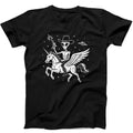 Alien Unicorn UFO Area 51 Space Cowboy Drawing Art Super Cool Best Gift Top Black Tee T Shirt 468
