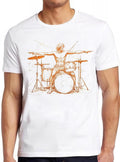 Vitruvian Man Drummer Drums Sketch Humorous Hilarious Witty Funny Music Gift Tee T Shirt 2226