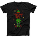 Christmas Elf I'm Not Short, I'm Just A Tall Elf Funny Gift Black T Shirt 504