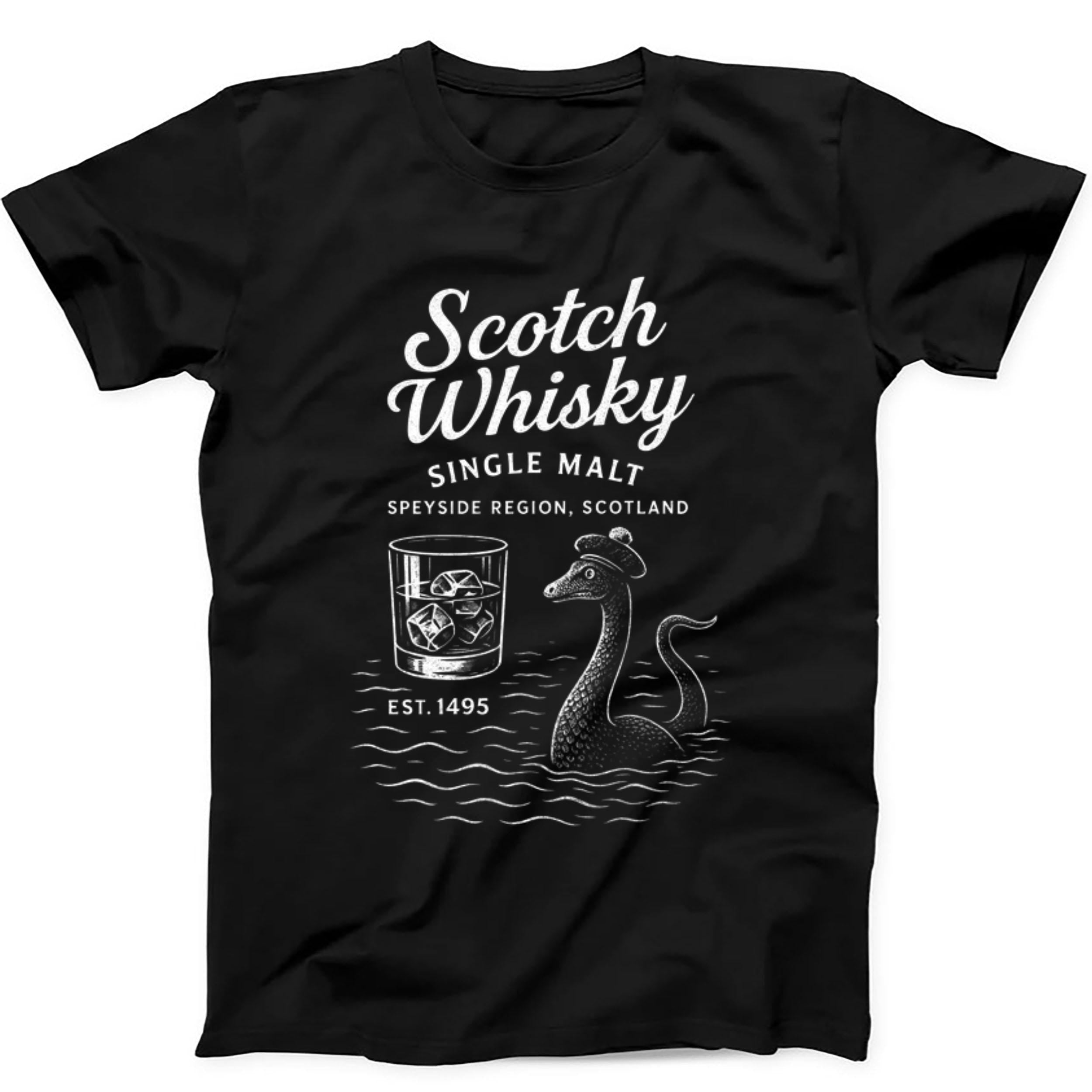 Scotch Whisky Liquor Scotland Anchorman Scottish Flag Loch Ness Monster Scotchy Irish Beer Pub Meme Saying Music Black Gift Tee T Shirt 438