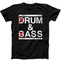 Drum And Bass Rum And Ass Lovers Joke Saying Funny Music Gift Tee Black T Shirt B386