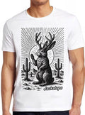 Jackalope Mythical Rabbit Creature Animal Humorous Hilarious Southwest Theme Weird Unique Cryptid Witty Funny Music Gift Tee T Shirt 2613