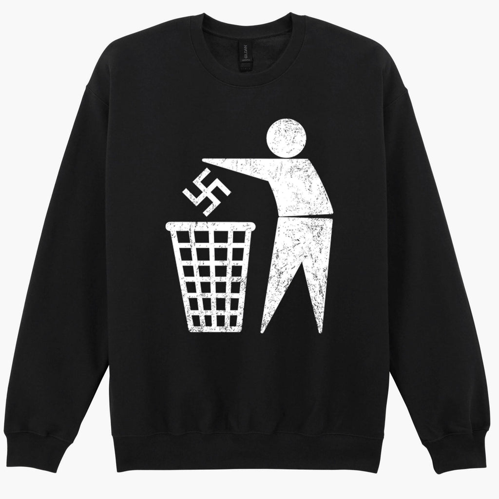 Trash the Swastika Anti-Nazi Funny Gift Sweatshirt Hoodie 598