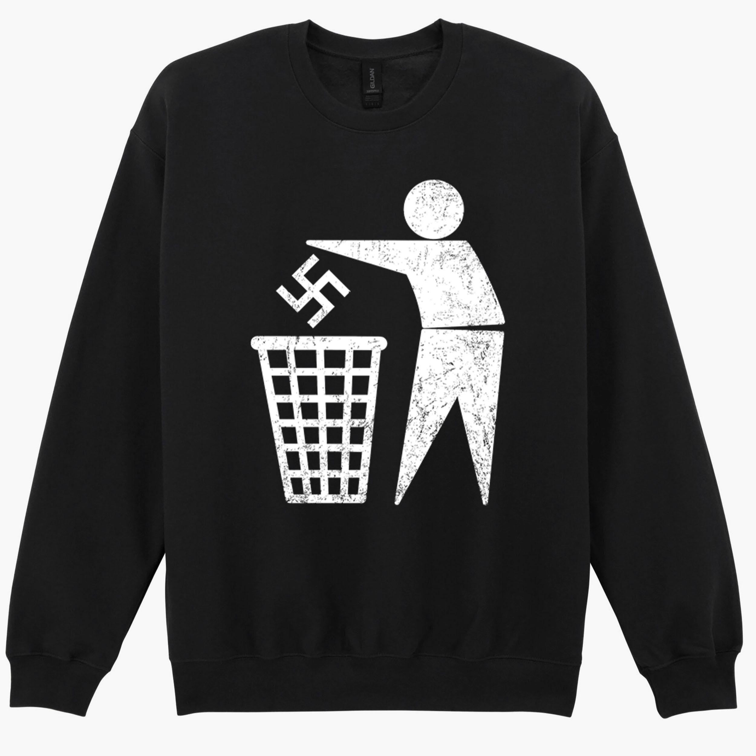 Trash the Swastika Anti-Nazi Funny Gift Sweatshirt Hoodie 598