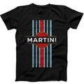 Retro Martini Racing Car Logo Retro Gift Tee Black T Shirt 484