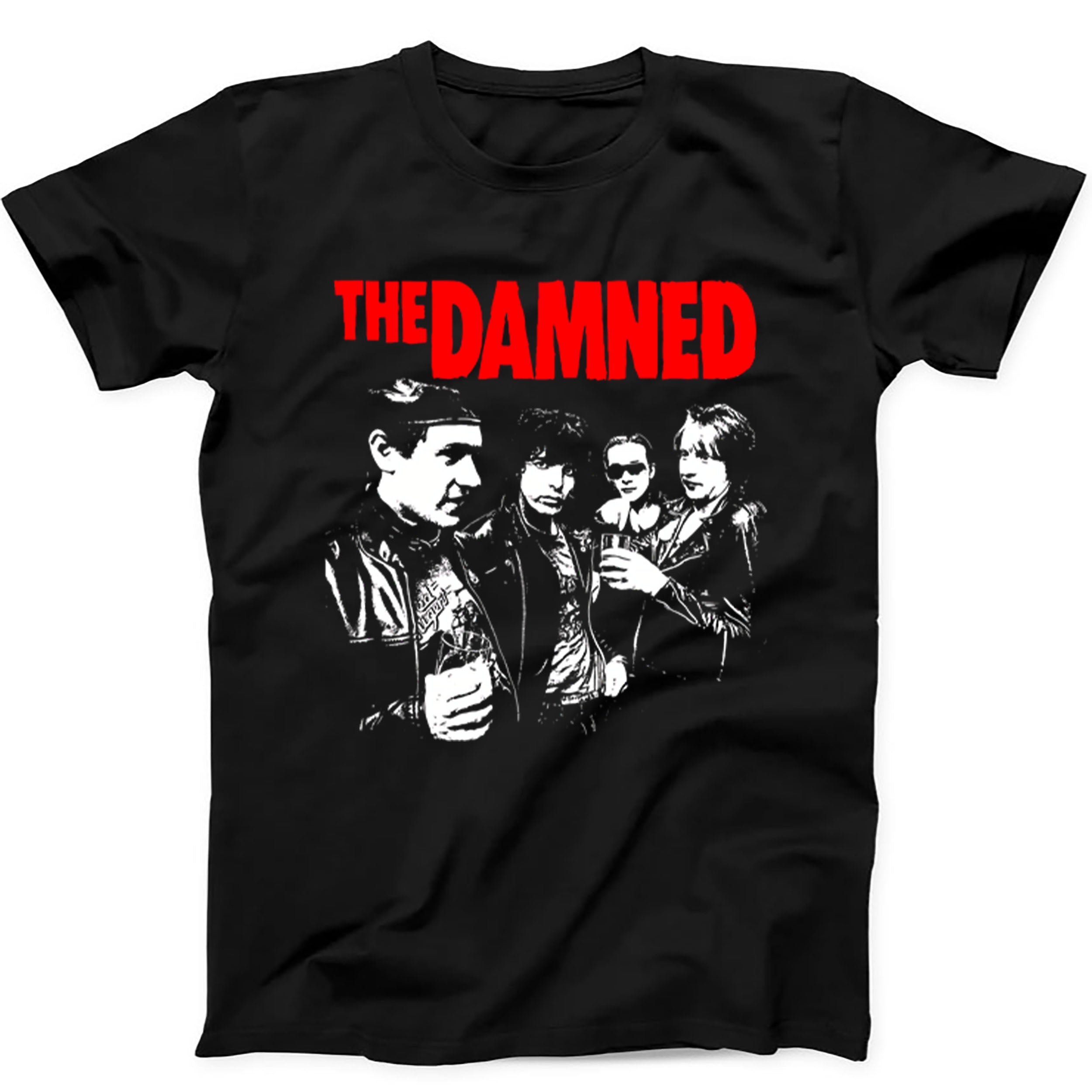 The Damned 1977 Music Band Vinyl Cover Album Music Gift Tee Black T Shir 630
