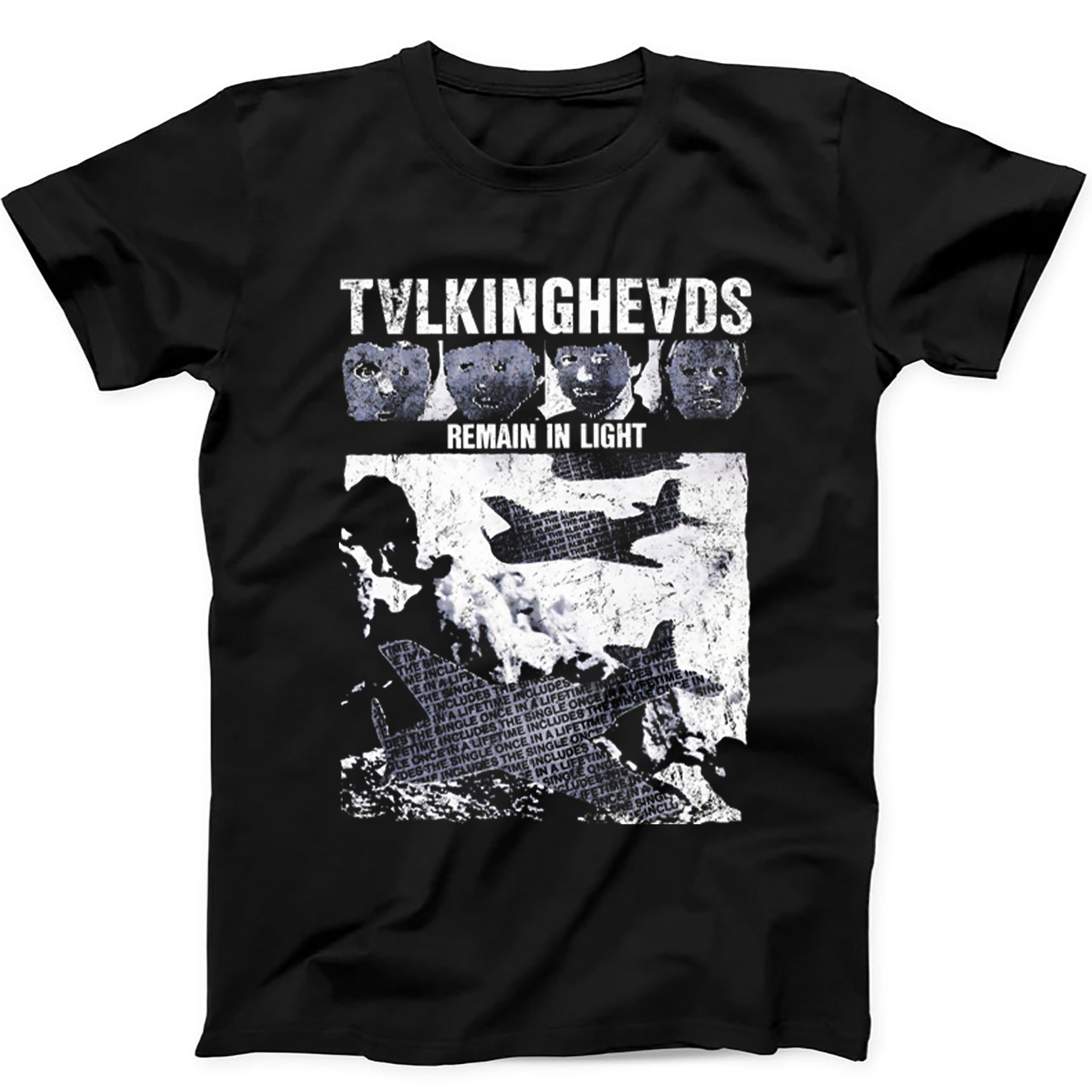 Talking Heads Remain In Light Punk Rock Poster Gift Tee Black T Shirt 631