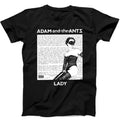 Adam And The Ants Lady 70s New Wave Music Gift Tee Black T Shirt 633