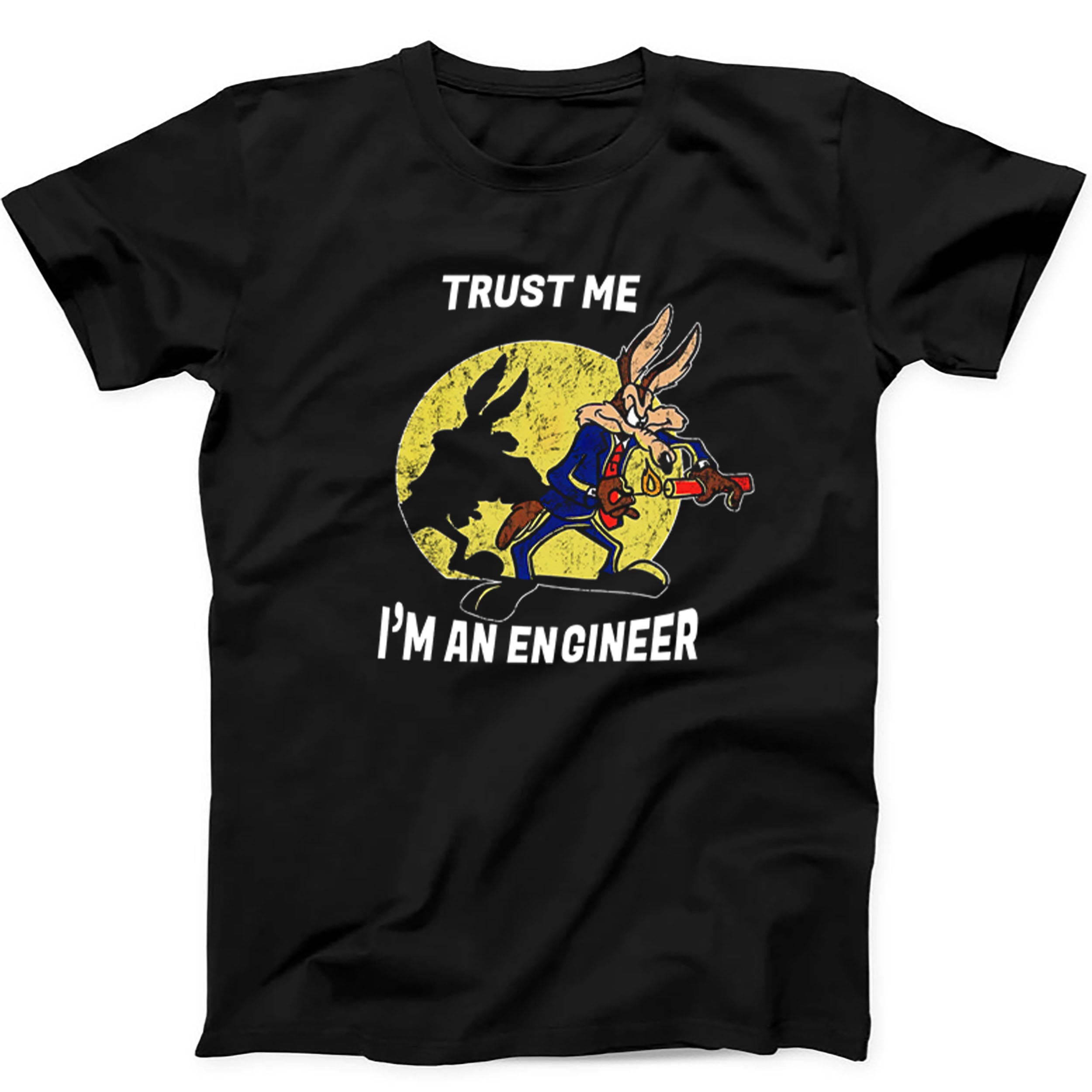 Trust Me I Am An Engineer Meme Funny Gift Tee Black T Shirt 636