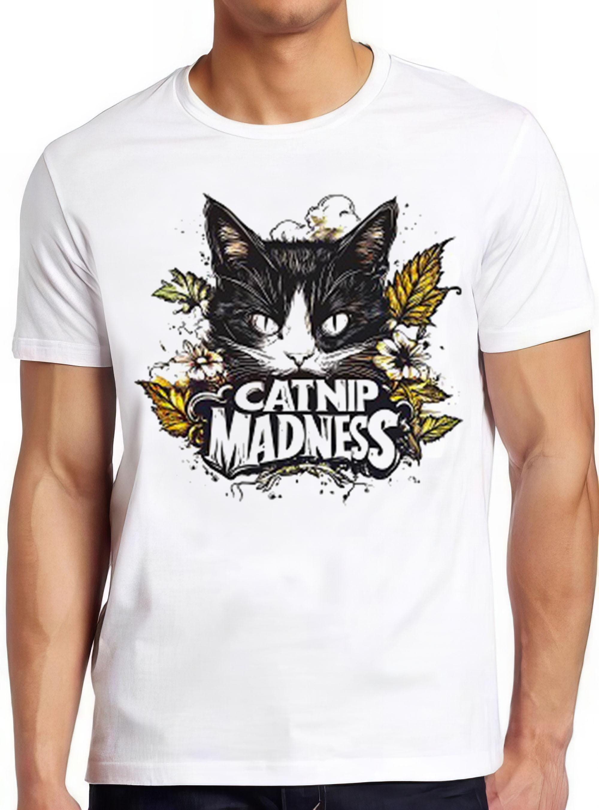 Catnip Madness Cat Pet Lover Joke Meme Gift Funny Tee Style Unisex Gamer Cult Movie Music T Shirt 2541