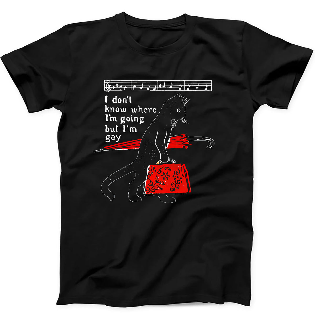 I Don't Know Where I'm Going But I'm Gay Cat Pride T Shirt Hoodie Sweatshirt 644