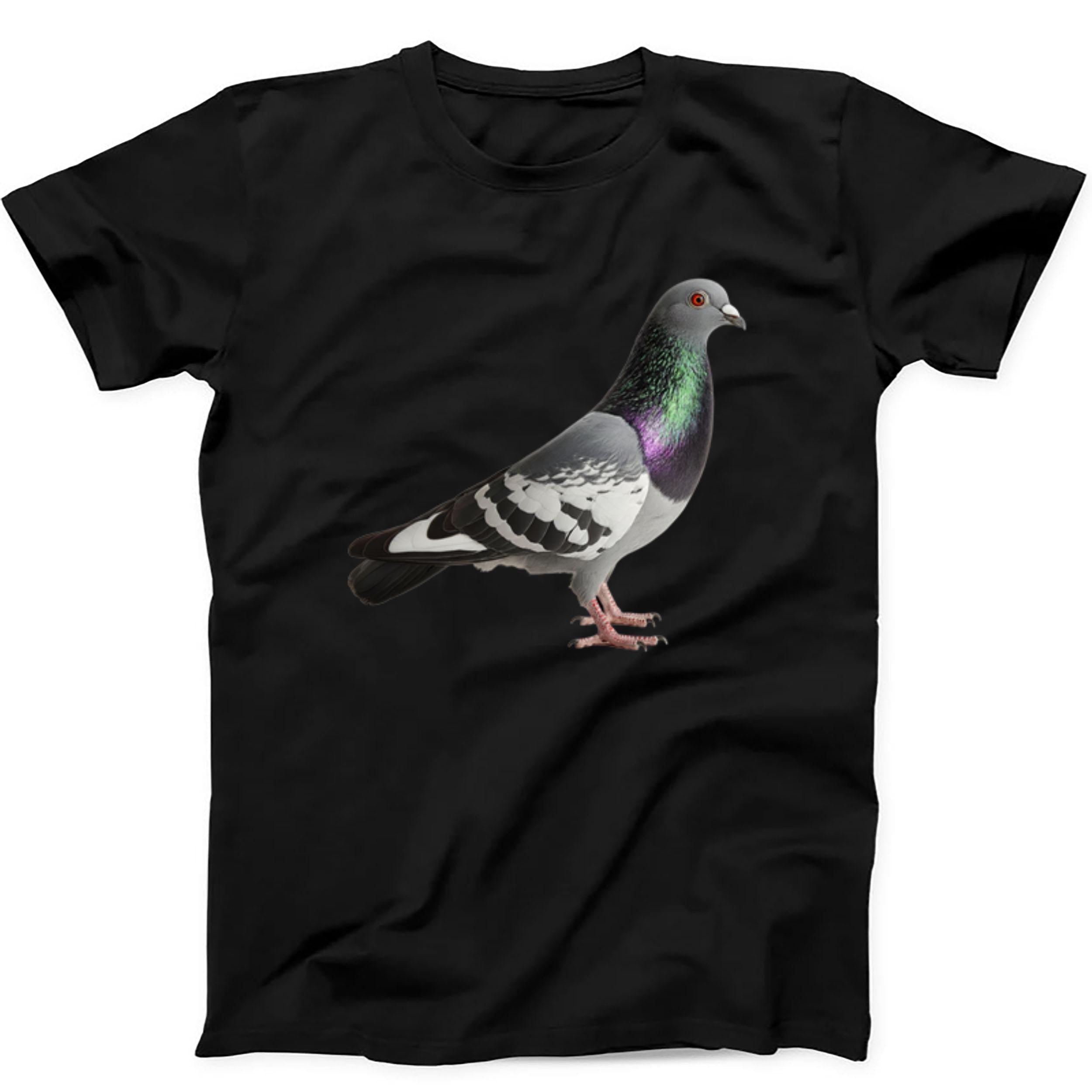 Pigeon Peagon Flower Unicorn Bird Fly Animal Funny Gift Tee Black T Shirt 505