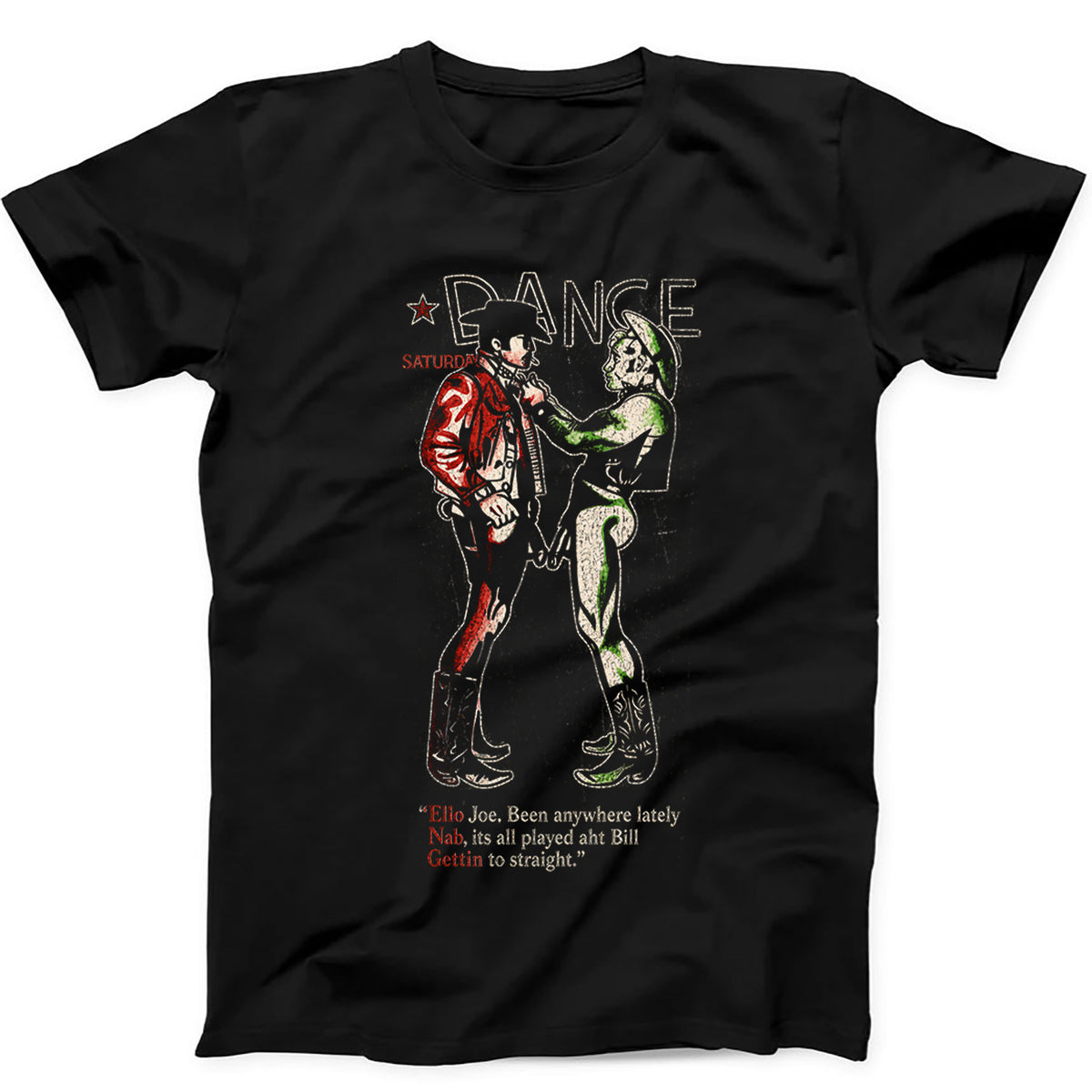 Nude Naked Cowboys Punk Rock Gay Pride LGBT London Sid Vicious T Shirt 670