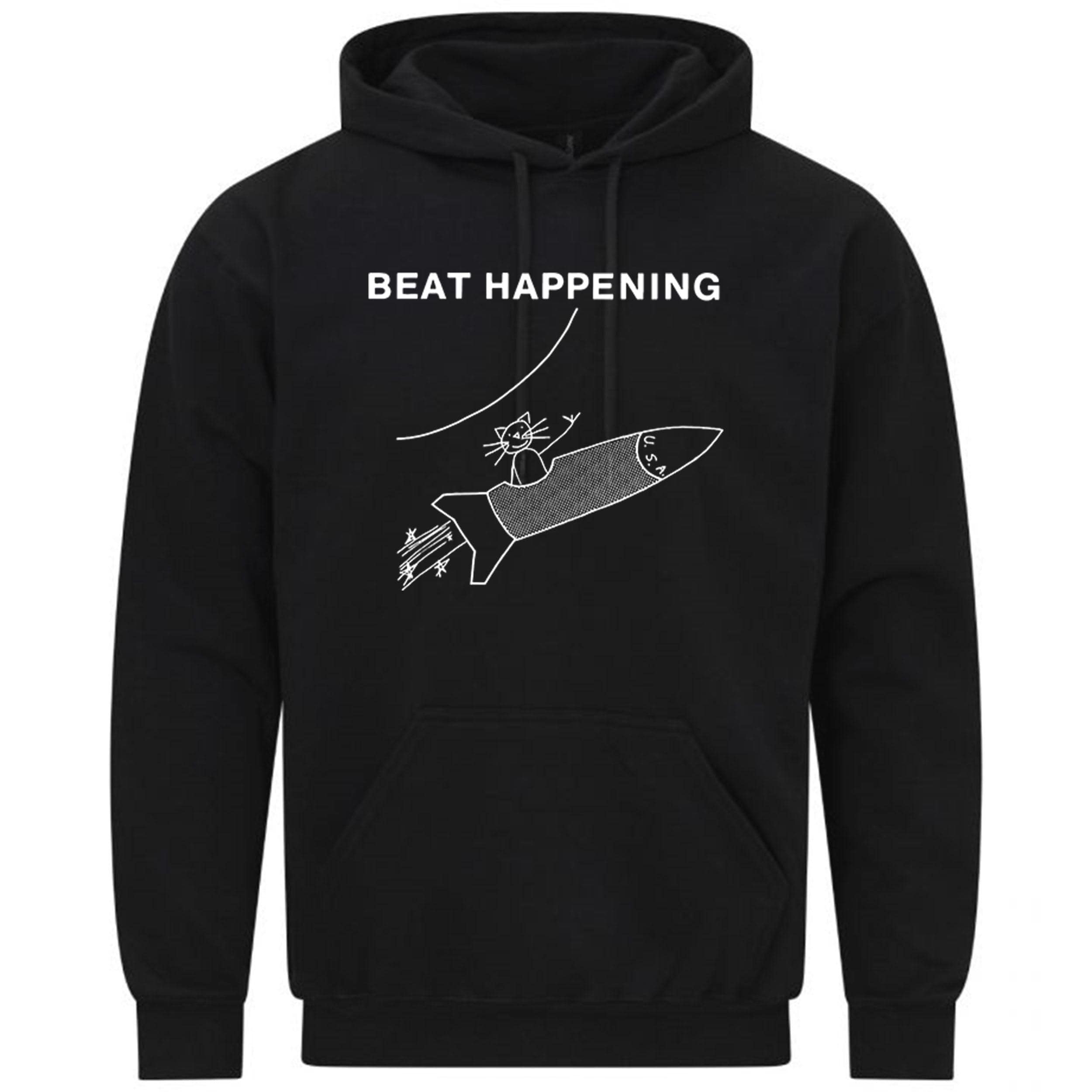 Beat Happening Cat And Rocket Punk Rock Music Gift Sweatshirt Hoodie 522