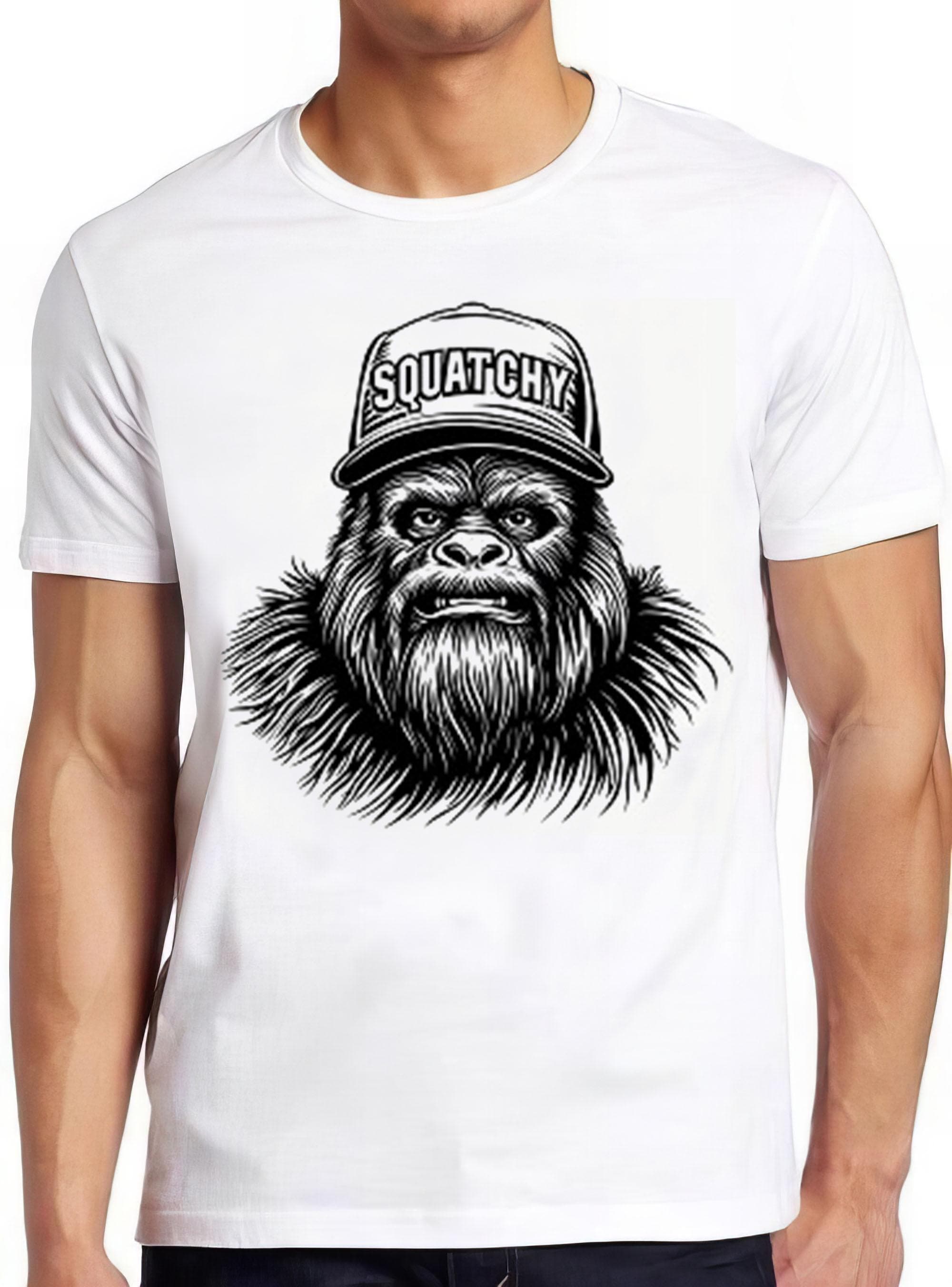 Squatchy Sasquatch  Camping Bigfoot National Park Funny Meme Gift Tee Gamer Cult Movie Music  T Shirt 2379