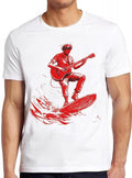 Guitarist Surfer Sketch Humorous Hilarious Witty Funny Music Gift Tee T Shirt 2203