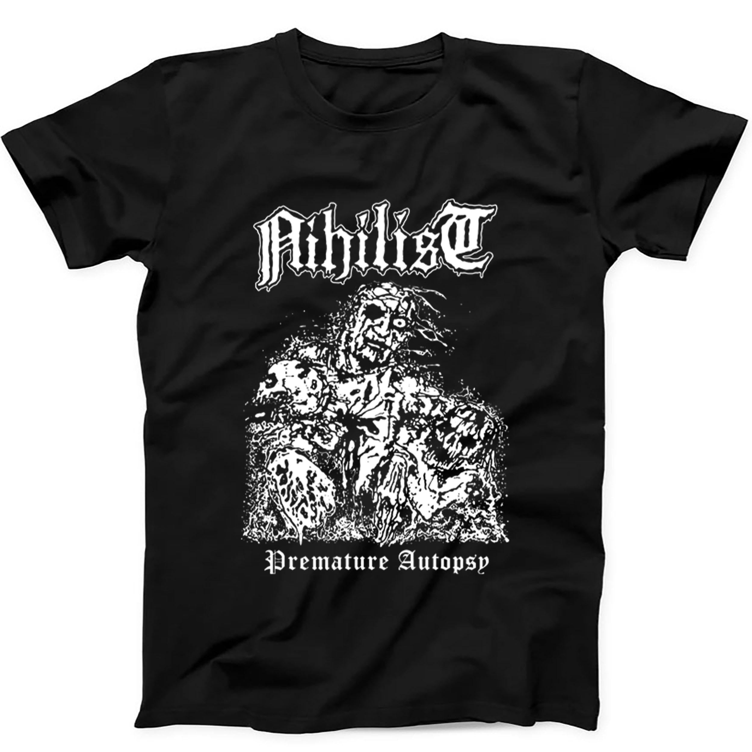 Nihilist Premature Autopsy Entombed Unleashed Morbid Music Tee Black T Shirt 595