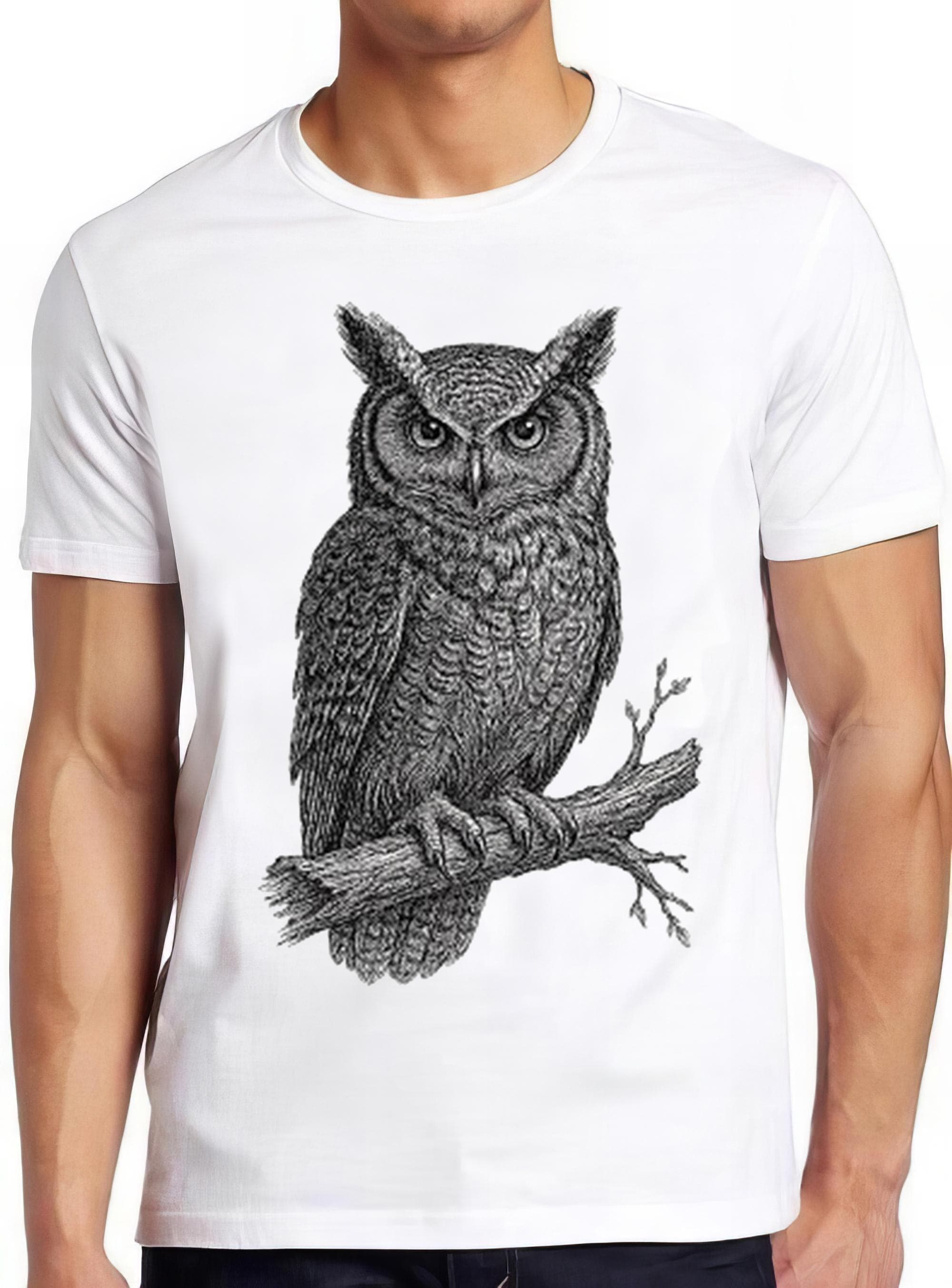 Owl Lover Bird Animal Weird Funny Gift Tee T Shirt 2825