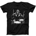 Gorilla Drummer Drum Drumming Monster Funny Animal Meme Gift Tee Gamer Cult Movie Music  Black T Shirt 406