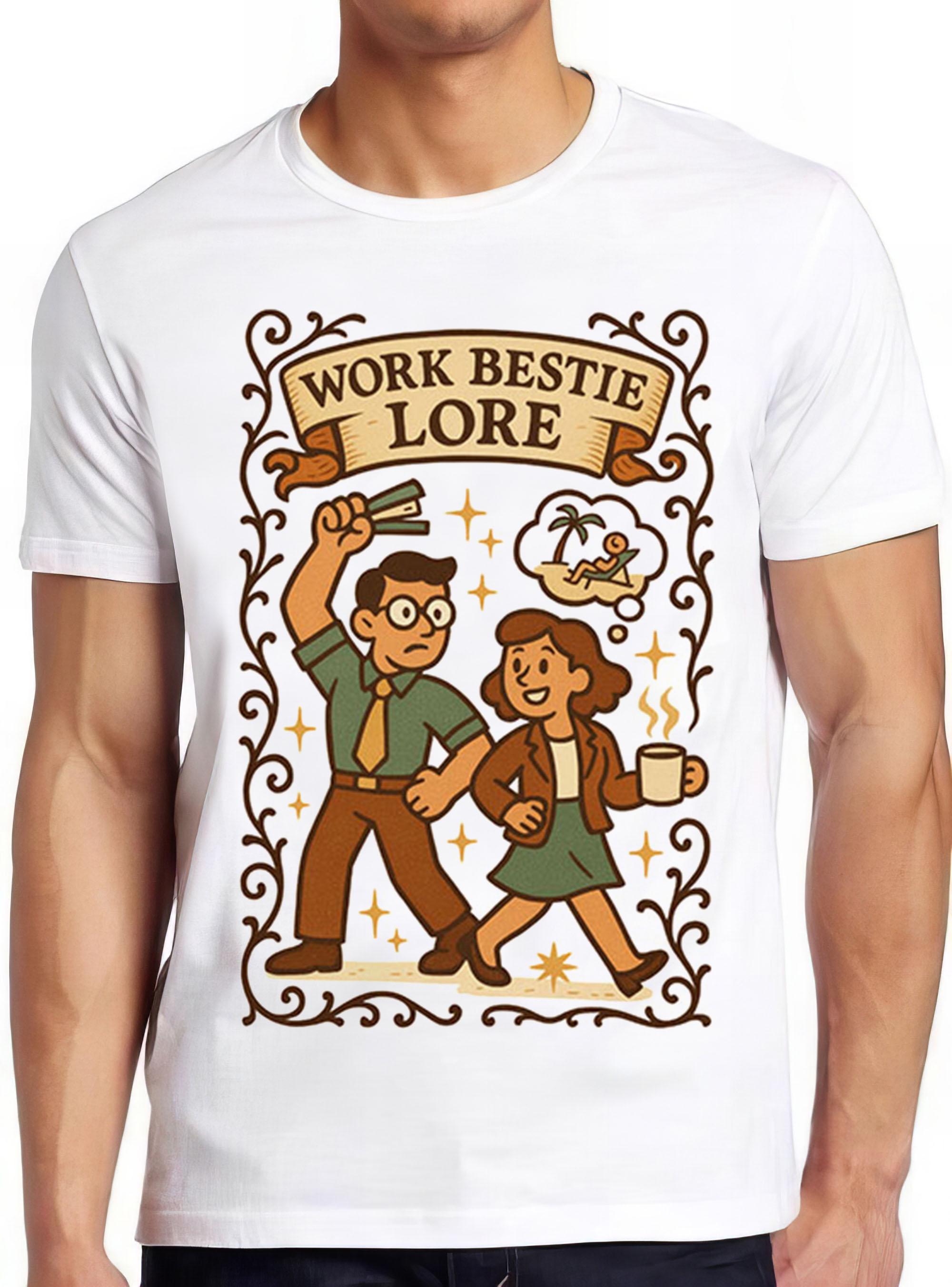 Work Bestie Lore Office Meme Funny Gift Tee T Shirt 2963