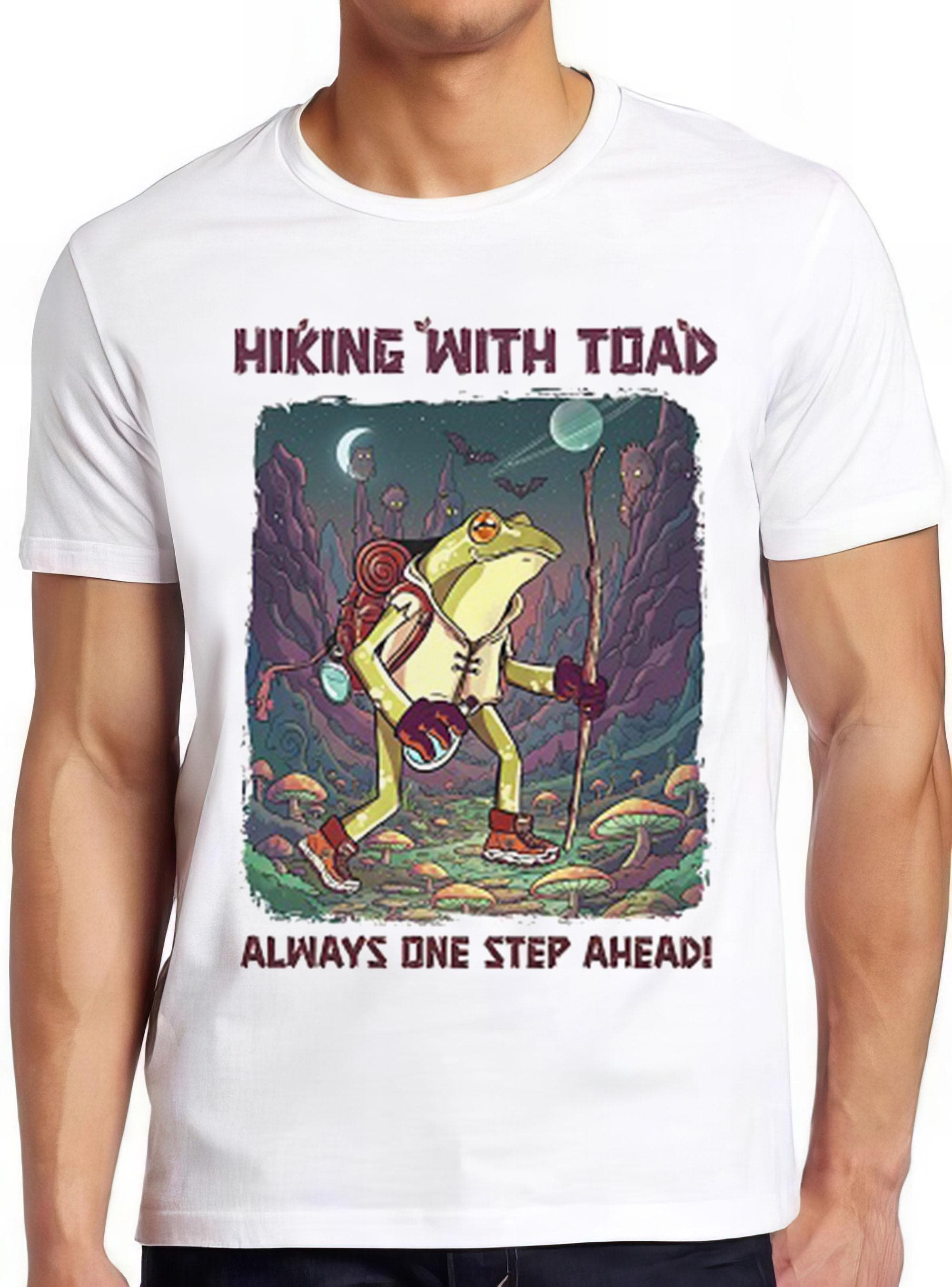 Hiking Star Frog Always One Step Ahead Quotes Funny Design Gift Tee T Shirt 2849