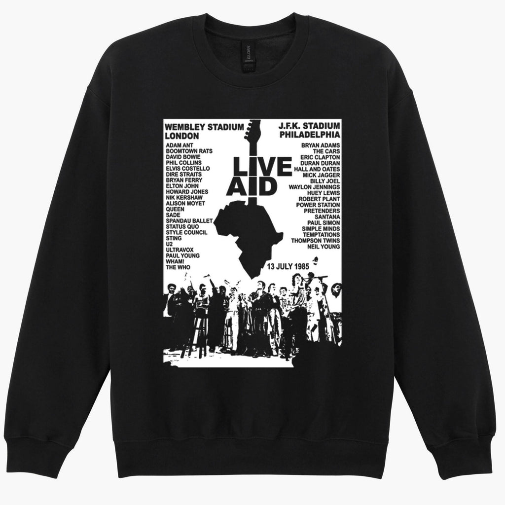 Live Aid Concert Music Gig Event Live 1985 Wembley Gift Sweatshirt Hoodie 30