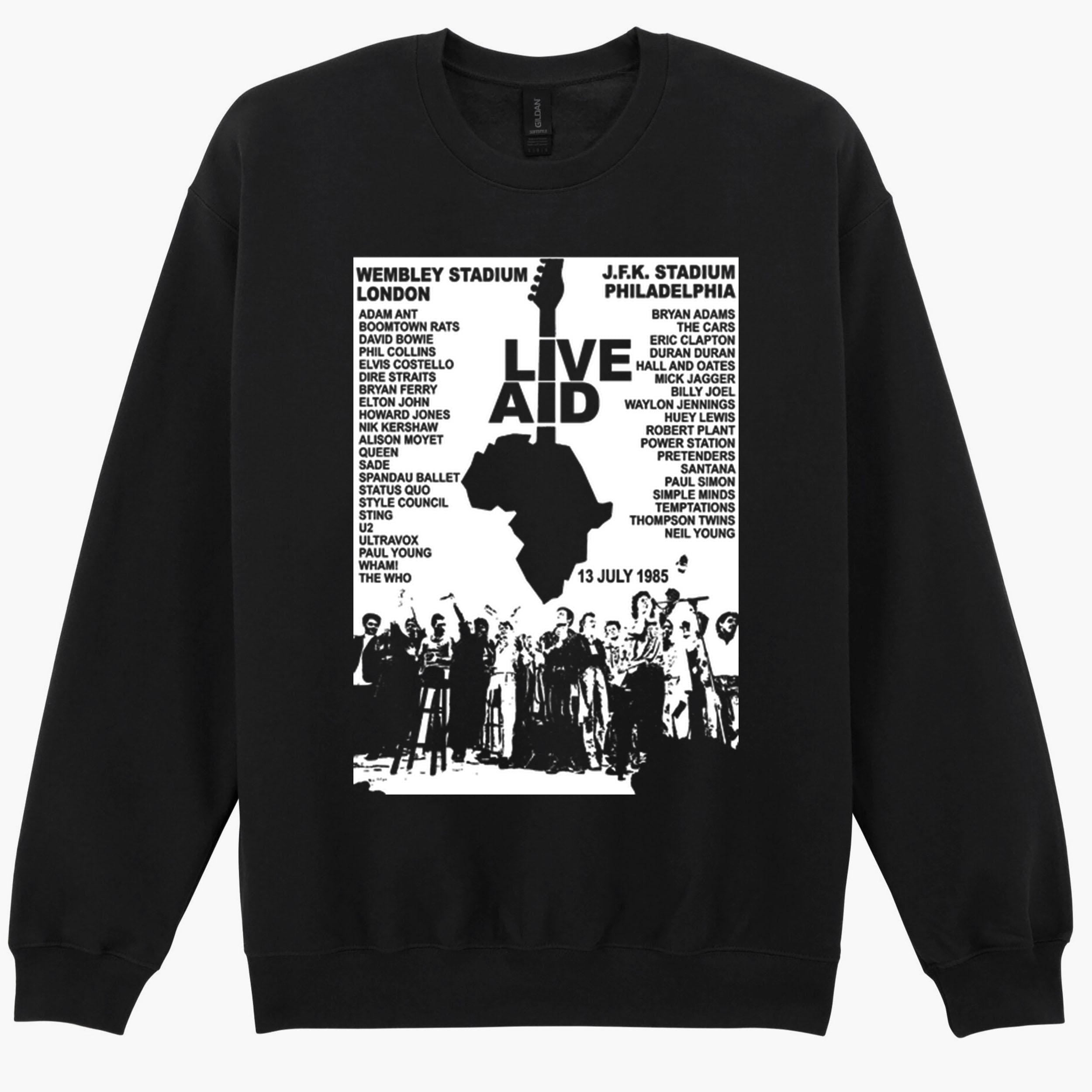 Live Aid Concert Music Gig Event Live 1985 Wembley Gift Sweatshirt Hoodie 30